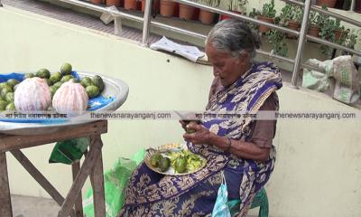 জীবনযুদ্ধে হার মানেনিন ৪ দশকের ফল বিক্রেতা বৃদ্ধা ফজিলাতুন